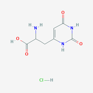 molecular formula C7H10ClN3O4 B2690595 2-amino-3-(2,4-dioxo-1H-pyrimidin-6-yl)propanoic acid;hydrochloride CAS No. 91846-85-4