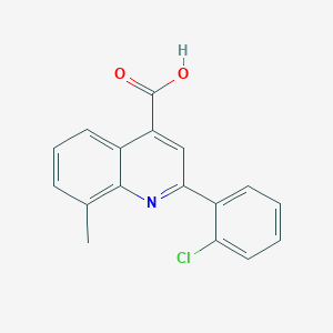 molecular formula C17H12ClNO2 B026906 2-(2-Chlorophenyl)-8-methylquinoline-4-carboxylic acid CAS No. 107027-38-3