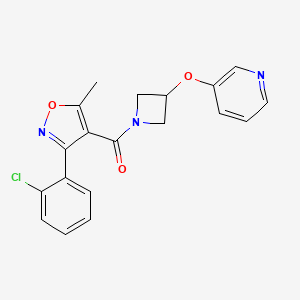 (3-(2-Chlorophenyl)-5-methylisoxazol-4-yl)(3-(pyridin-3-yloxy)azetidin-1-yl)methanone