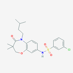 molecular formula C22H27ClN2O4S B2690608 3-氯-N-((3-(呋喃-3-基)吡嘧啶-2-基)甲基)-4-甲氧基苯甲酰胺 CAS No. 922075-61-4