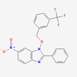 6-Nitro-2-phenyl-1-[[3-(trifluoromethyl)phenyl]methoxy]benzimidazole