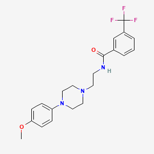 molecular formula C21H24F3N3O2 B2690612 N-(2-(4-(4-甲氧基苯基)哌嗪-1-基)乙基)-3-(三氟甲基)苯甲酰胺 CAS No. 1049438-26-7