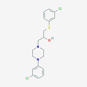 molecular formula C19H22Cl2N2OS B2690617 1-[4-(3-氯苯基)哌嗪]-3-[(3-氯苯基)硫代]-2-丙醇 CAS No. 338422-12-1