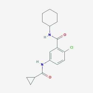 molecular formula C17H21ClN2O2 B269062 2-chloro-N-cyclohexyl-5-[(cyclopropylcarbonyl)amino]benzamide 
