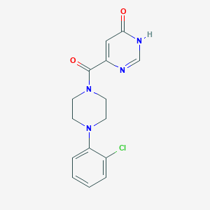 molecular formula C15H15ClN4O2 B2690628 (4-(2-Chlorophenyl)piperazin-1-yl)(6-hydroxypyrimidin-4-yl)methanone CAS No. 2034577-21-2