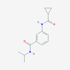 molecular formula C14H18N2O2 B269063 3-[(cyclopropylcarbonyl)amino]-N-isopropylbenzamide 