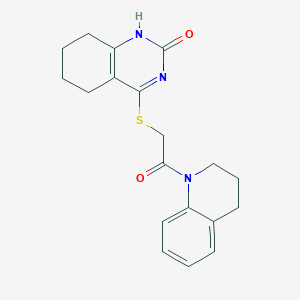 molecular formula C19H21N3O2S B2690636 4-((2-(3,4-二氢喹啉-1(2H)-基)-2-氧代乙基)硫代)-5,6,7,8-四氢喹唑啉-2(1H)-酮 CAS No. 1001520-03-1