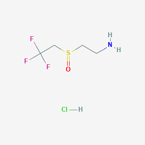 molecular formula C4H9ClF3NOS B2690639 2-(2-氨基乙烷磺酰基)-1,1,1-三氟乙烷盐酸盐 CAS No. 1955498-37-9