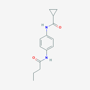 molecular formula C14H18N2O2 B269064 N-[4-(butyrylamino)phenyl]cyclopropanecarboxamide 