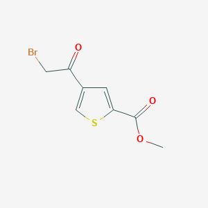 molecular formula C8H7BrO3S B2690640 Methyl 4-(2-bromoacetyl)thiophene-2-carboxylate CAS No. 96991-64-9