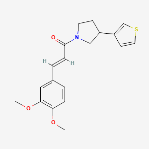 (E)-3-(3,4-dimethoxyphenyl)-1-(3-(thiophen-3-yl)pyrrolidin-1-yl)prop-2-en-1-one