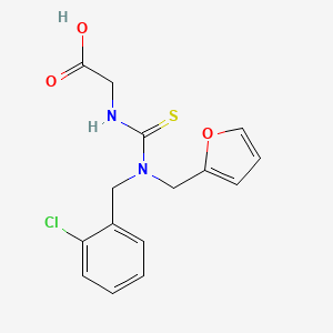 ({[(2-Chlorobenzyl)(2-furylmethyl)amino]-carbonothioyl}amino)acetic acid
