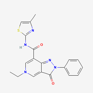 5-ethyl-N-(4-methylthiazol-2-yl)-3-oxo-2-phenyl-3,5-dihydro-2H-pyrazolo[4,3-c]pyridine-7-carboxamide