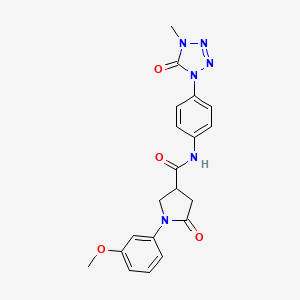 1-(3-methoxyphenyl)-N-(4-(4-methyl-5-oxo-4,5-dihydro-1H-tetrazol-1-yl)phenyl)-5-oxopyrrolidine-3-carboxamide
