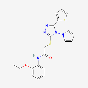 N-(2-ethoxyphenyl)-2-{[4-(1H-pyrrol-1-yl)-5-(thiophen-2-yl)-4H-1,2,4-triazol-3-yl]sulfanyl}acetamide