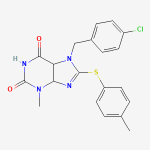 7-[(4-chlorophenyl)methyl]-3-methyl-8-[(4-methylphenyl)sulfanyl]-2,3,6,7-tetrahydro-1H-purine-2,6-dione