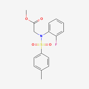 molecular formula C16H16FNO4S B2690682 Methyl N-(2-fluorophenyl)-N-[(4-methylphenyl)sulfonyl]glycinate CAS No. 359588-68-4