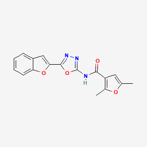 molecular formula C17H13N3O4 B2690698 N-[5-(1-benzofuran-2-yl)-1,3,4-oxadiazol-2-yl]-2,5-dimethylfuran-3-carboxamide CAS No. 1207039-57-3