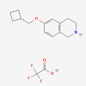 molecular formula C16H20F3NO3 B2690700 6-(环丁基甲氧基)-1,2,3,4-四氢异喹啉 2,2,2-三氟乙酸酸盐 CAS No. 2228650-22-2