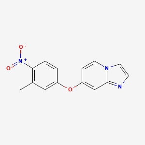 molecular formula C14H11N3O3 B2690704 7-(3-甲基-4-硝基苯氧)咪唑并[1,2-a]吡啶 CAS No. 2007916-12-1