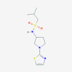2-methyl-N-(1-(thiazol-2-yl)pyrrolidin-3-yl)propane-1-sulfonamide