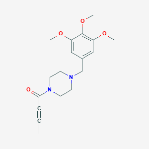 molecular formula C18H24N2O4 B2690714 1-{4-[(3,4,5-Trimethoxyphenyl)methyl]piperazin-1-yl}but-2-yn-1-one CAS No. 2094643-57-7