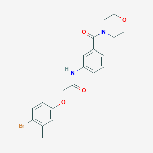 molecular formula C20H21BrN2O4 B269073 2-(4-bromo-3-methylphenoxy)-N-[3-(4-morpholinylcarbonyl)phenyl]acetamide 