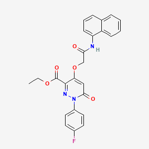 Ethyl 1-(4-fluorophenyl)-4-(2-(naphthalen-1-ylamino)-2-oxoethoxy)-6-oxo-1,6-dihydropyridazine-3-carboxylate