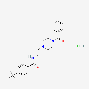 4-tert-butyl-N-{2-[4-(4-tert-butylbenzoyl)piperazin-1-yl]ethyl}benzamide hydrochloride