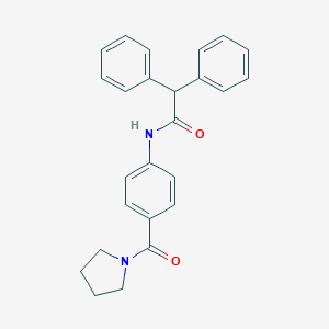 molecular formula C25H24N2O2 B269074 2,2-diphenyl-N-[4-(1-pyrrolidinylcarbonyl)phenyl]acetamide 