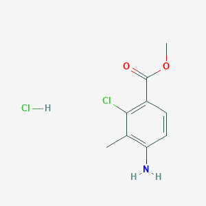 molecular formula C9H11Cl2NO2 B2690747 Methyl 4-amino-2-chloro-3-methylbenzoate;hydrochloride CAS No. 2470435-14-2
