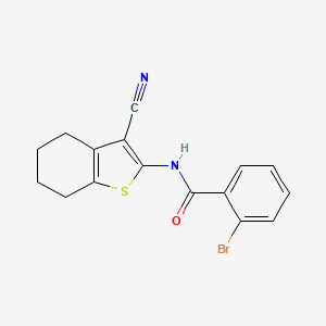 molecular formula C16H13BrN2OS B2690751 2-bromo-N-(3-cyano-4,5,6,7-tetrahydro-1-benzothiophen-2-yl)benzamide CAS No. 312756-45-9