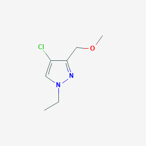 molecular formula C7H11ClN2O B2690753 4-chloro-1-ethyl-3-(methoxymethyl)-1H-pyrazole CAS No. 1855951-79-9