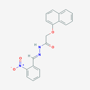 (E)-2-(naphthalen-1-yloxy)-N'-(2-nitrobenzylidene)acetohydrazide