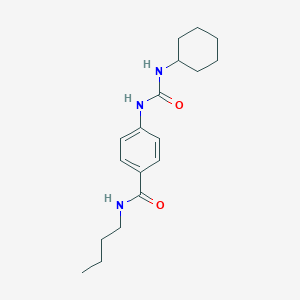 molecular formula C18H27N3O2 B269076 N-butyl-4-{[(cyclohexylamino)carbonyl]amino}benzamide 