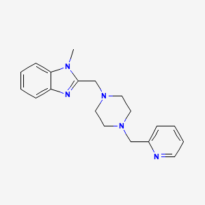 molecular formula C19H23N5 B2690775 1-甲基-2-((4-(吡啶-2-基甲基)哌嗪-1-基甲基)-1H-苯并[d]咪唑) CAS No. 1170361-99-5