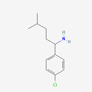 molecular formula C12H18ClN B2690782 1-(4-Chlorophenyl)-4-methylpentan-1-amine CAS No. 161531-24-4