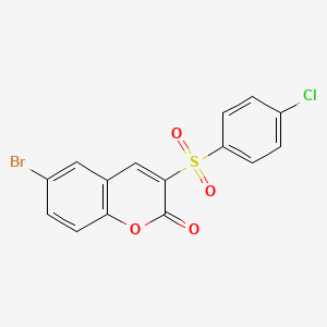 6-Bromo-3-(4-chlorophenyl)sulfonylchromen-2-one