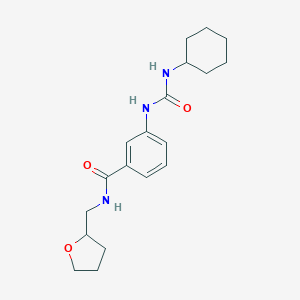 molecular formula C19H27N3O3 B269079 3-{[(cyclohexylamino)carbonyl]amino}-N-(tetrahydro-2-furanylmethyl)benzamide 