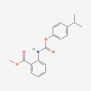 molecular formula C18H19NO4 B2690791 Methyl 2-{[(4-isopropylphenoxy)carbonyl]amino}benzenecarboxylate CAS No. 866153-47-1