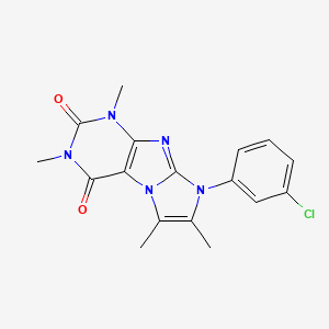 8-(3-chlorophenyl)-1,3,6,7-tetramethyl-1H-imidazo[2,1-f]purine-2,4(3H,8H)-dione