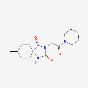 8-Methyl-3-(2-oxo-2-piperidin-1-ylethyl)-1,3-diazaspiro[4.5]decane-2,4-dione