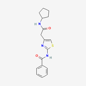 N-(4-(2-(cyclopentylamino)-2-oxoethyl)thiazol-2-yl)benzamide