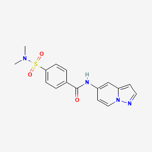 molecular formula C16H16N4O3S B2690831 4-(N,N-dimethylsulfamoyl)-N-(pyrazolo[1,5-a]pyridin-5-yl)benzamide CAS No. 2034402-74-7