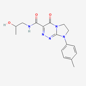 molecular formula C16H19N5O3 B2690832 N-(2-羟基丙基)-4-氧代-8-(对甲苯)-4,6,7,8-四氢咪唑并[2,1-c][1,2,4]三嗪-3-羧酰胺 CAS No. 946360-45-8