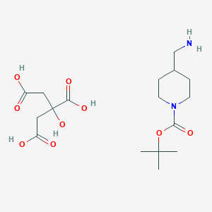 molecular formula C17H30N2O9 B2690836 Tert-butyl 4-(aminomethyl)piperidine-1-carboxylate;citric acid CAS No. 2368870-32-8