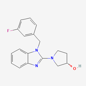 molecular formula C18H18FN3O B2690848 (S)-1-(1-(3-Fluorobenzyl)-1H-benzo[d]imidazol-2-yl)pyrrolidin-3-ol CAS No. 1353998-32-9