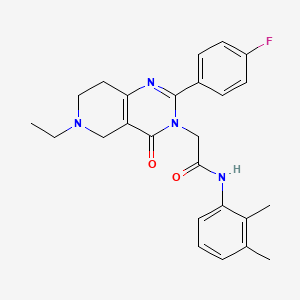 molecular formula C25H27FN4O2 B2690851 N-(2,3-dimethylphenyl)-2-(6-ethyl-2-(4-fluorophenyl)-4-oxo-5,6,7,8-tetrahydropyrido[4,3-d]pyrimidin-3(4H)-yl)acetamide CAS No. 1251679-93-2