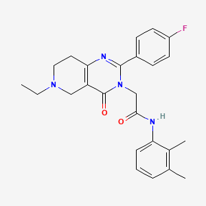 molecular formula C25H27FN4O2 B2690851 N-(2,3-dimethylphenyl)-2-[6-ethyl-2-(4-fluorophenyl)-4-oxo-3H,4H,5H,6H,7H,8H-pyrido[4,3-d]pyrimidin-3-yl]acetamide CAS No. 1251679-93-2