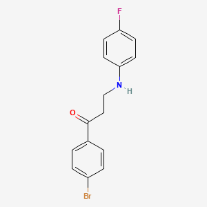 molecular formula C15H13BrFNO B2690854 1-(4-Bromophenyl)-3-(4-fluoroanilino)-1-propanone CAS No. 477320-45-9